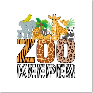 Zookeeper Costume Zebra Wild Print African Animal Keeper Posters and Art